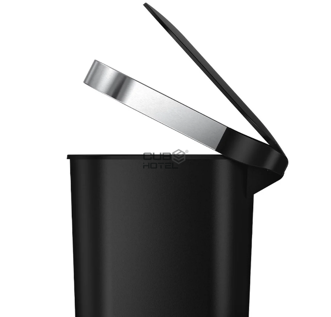 Cubo 40L Slim Negro con Pedal